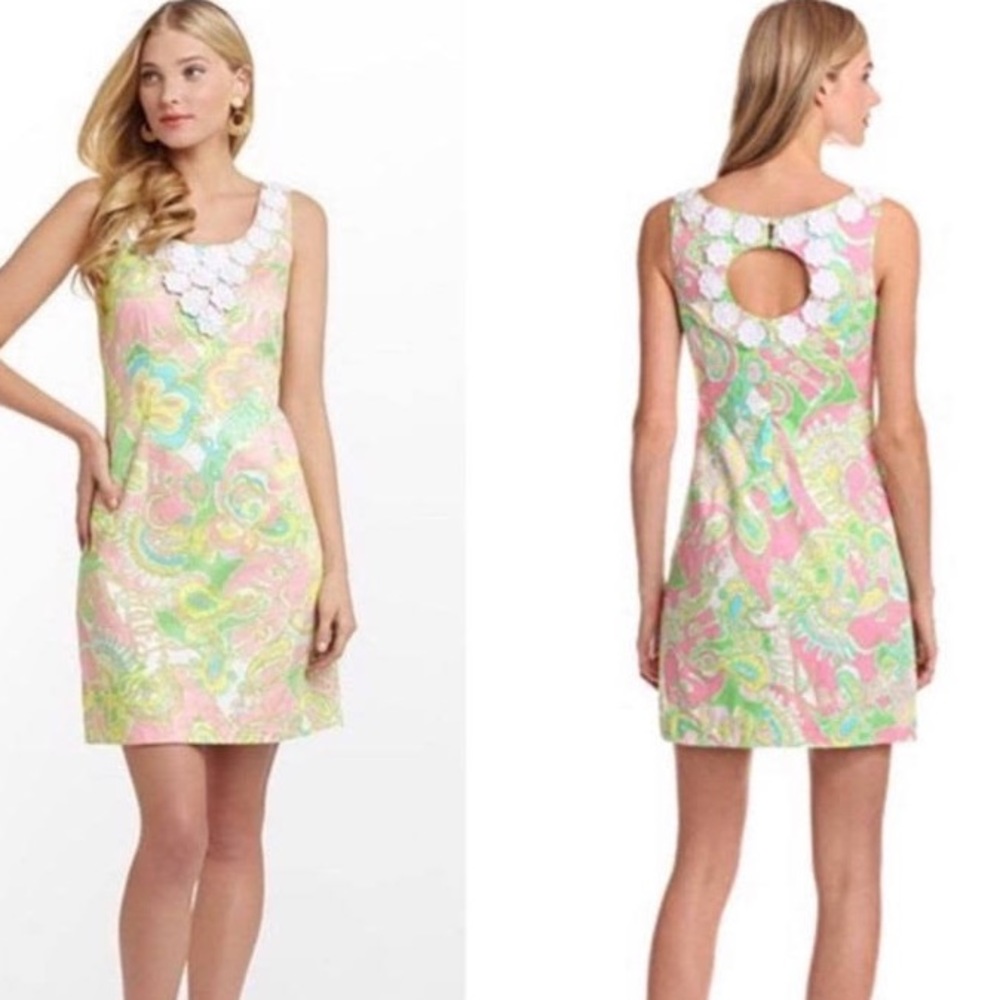 Lilly Pulitzer Elephant Chin Chin Print Nina Dress. Size 8